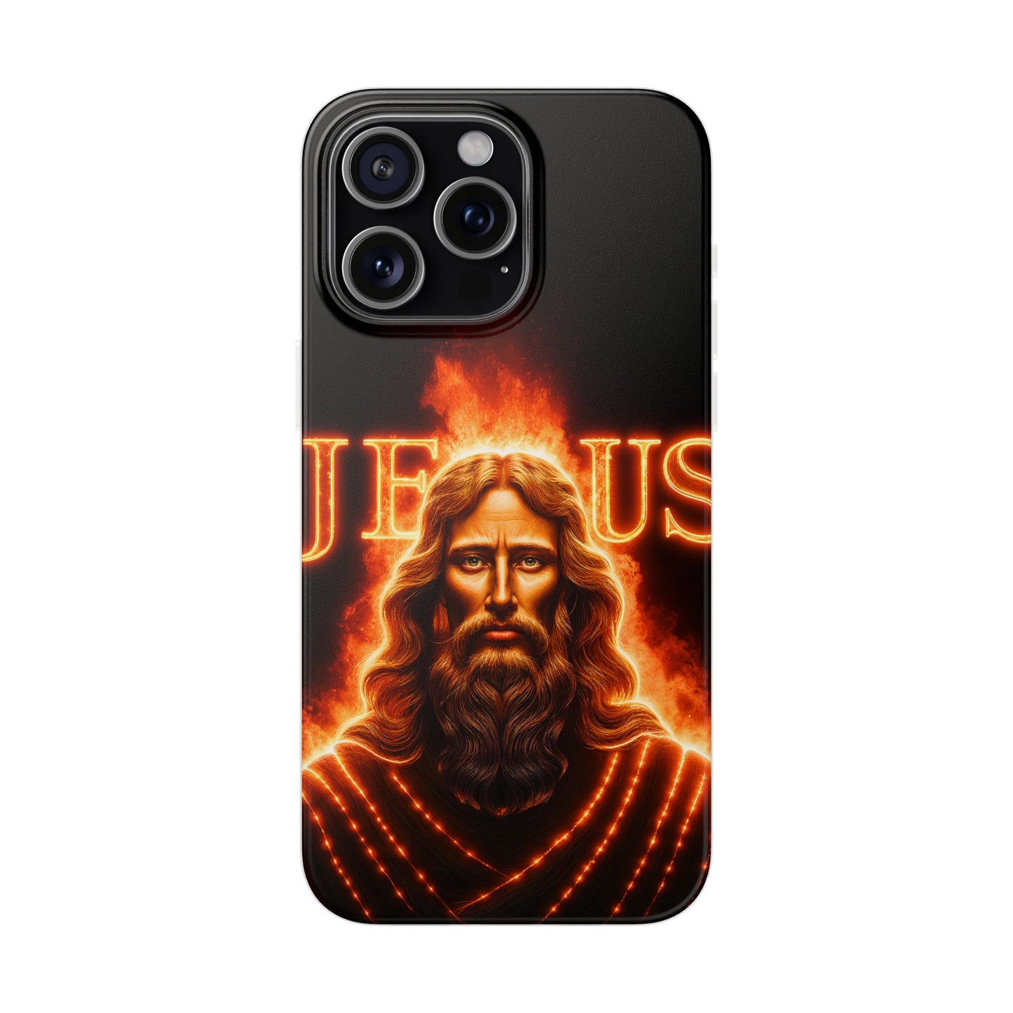 Flames of Jesus iPhone Case