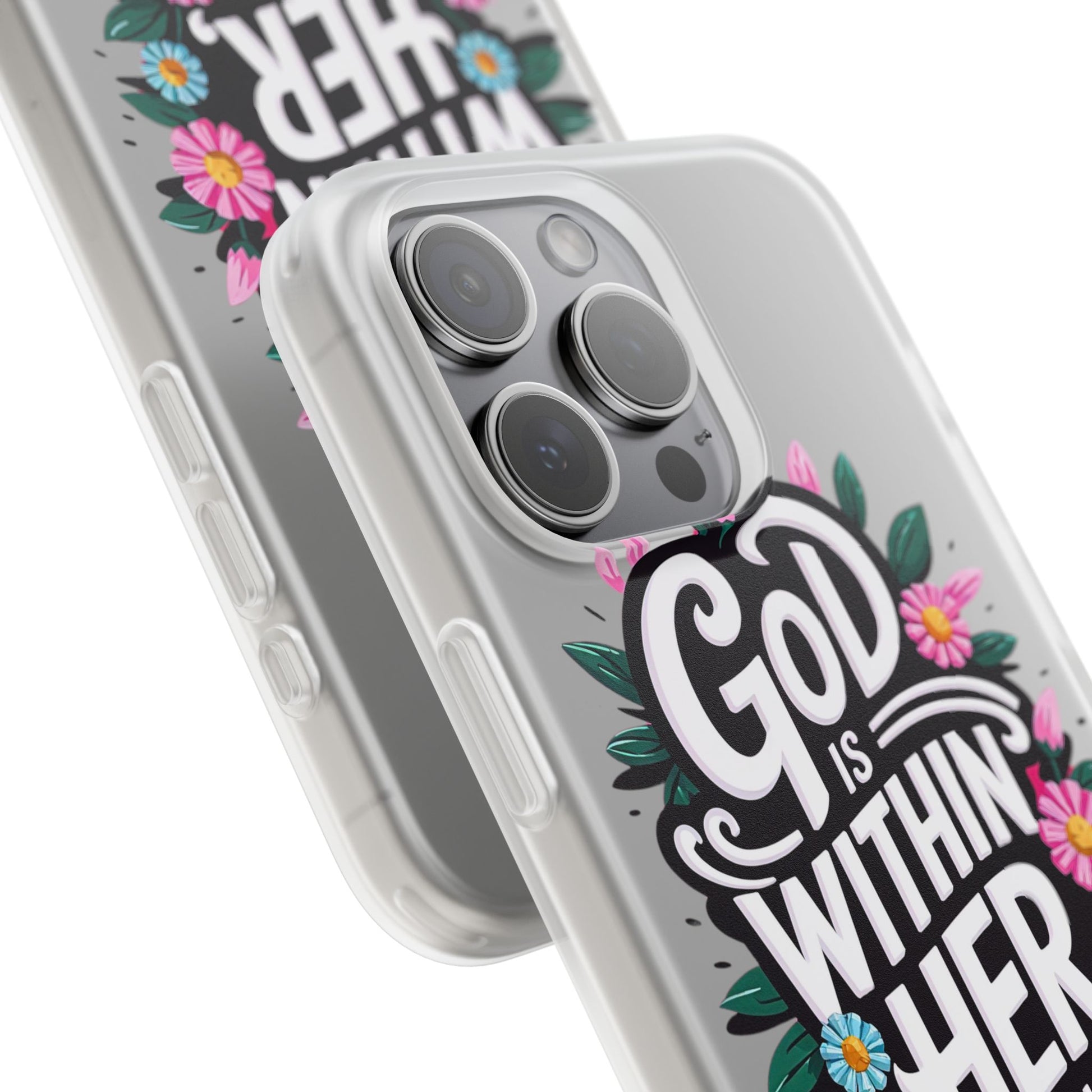 God is Within Her iPhone Case Transparent