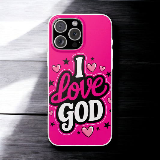 I Love God iPhone Case