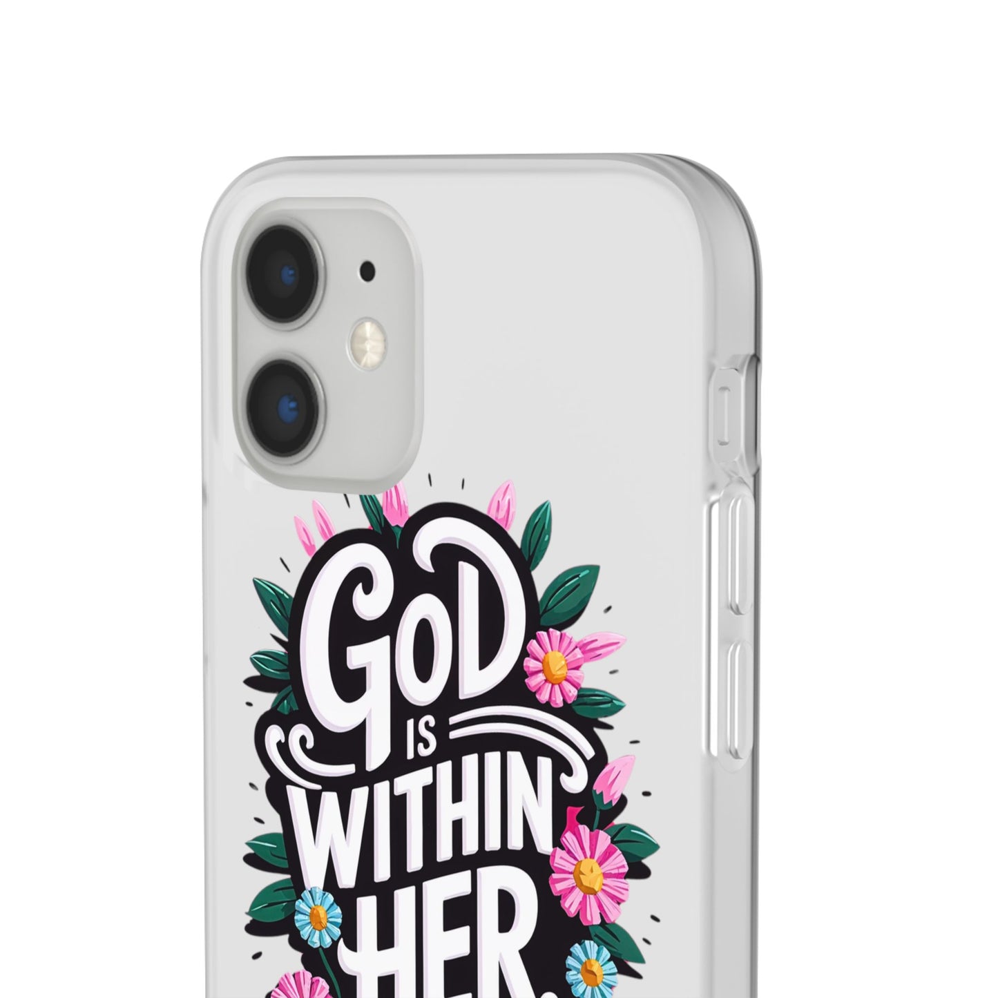 God is Within Her iPhone Case Transparent