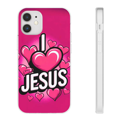 I Love Jesus Hearts iPhone Case