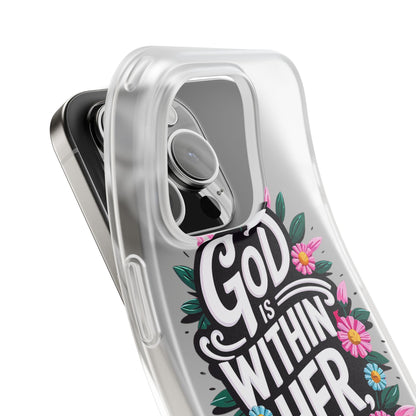 God is Within Her iPhone Case Transparent