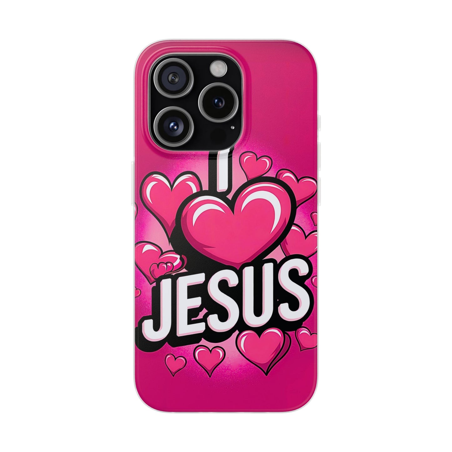 I Love Jesus Hearts iPhone Case