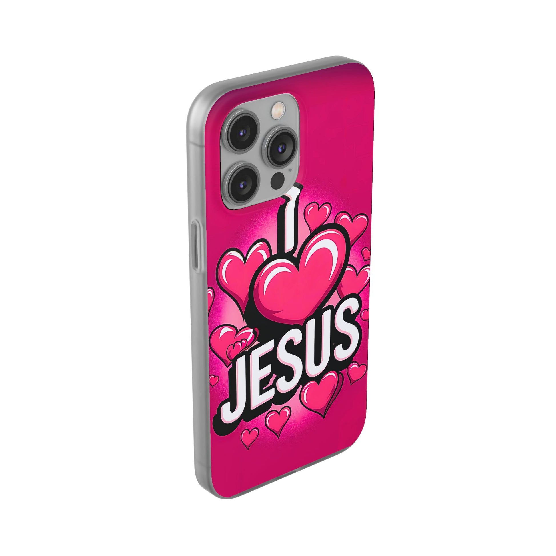 I Love Jesus Hearts iPhone Case