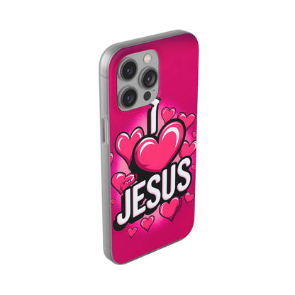 I Love Jesus Hearts iPhone Case