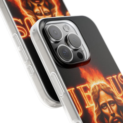 Flames of Jesus iPhone Case