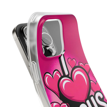 I Love Jesus Hearts iPhone Case