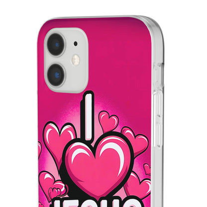 I Love Jesus Hearts iPhone Case