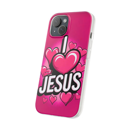 I Love Jesus Hearts iPhone Case