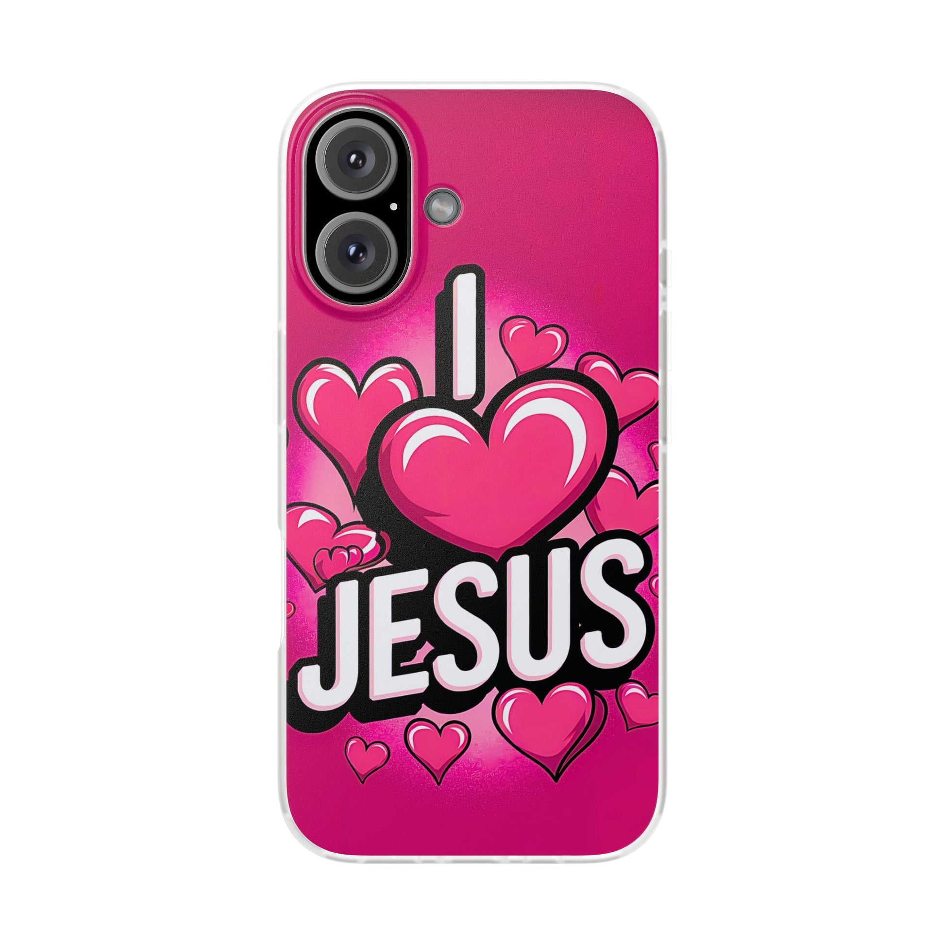 I Love Jesus Hearts iPhone Case