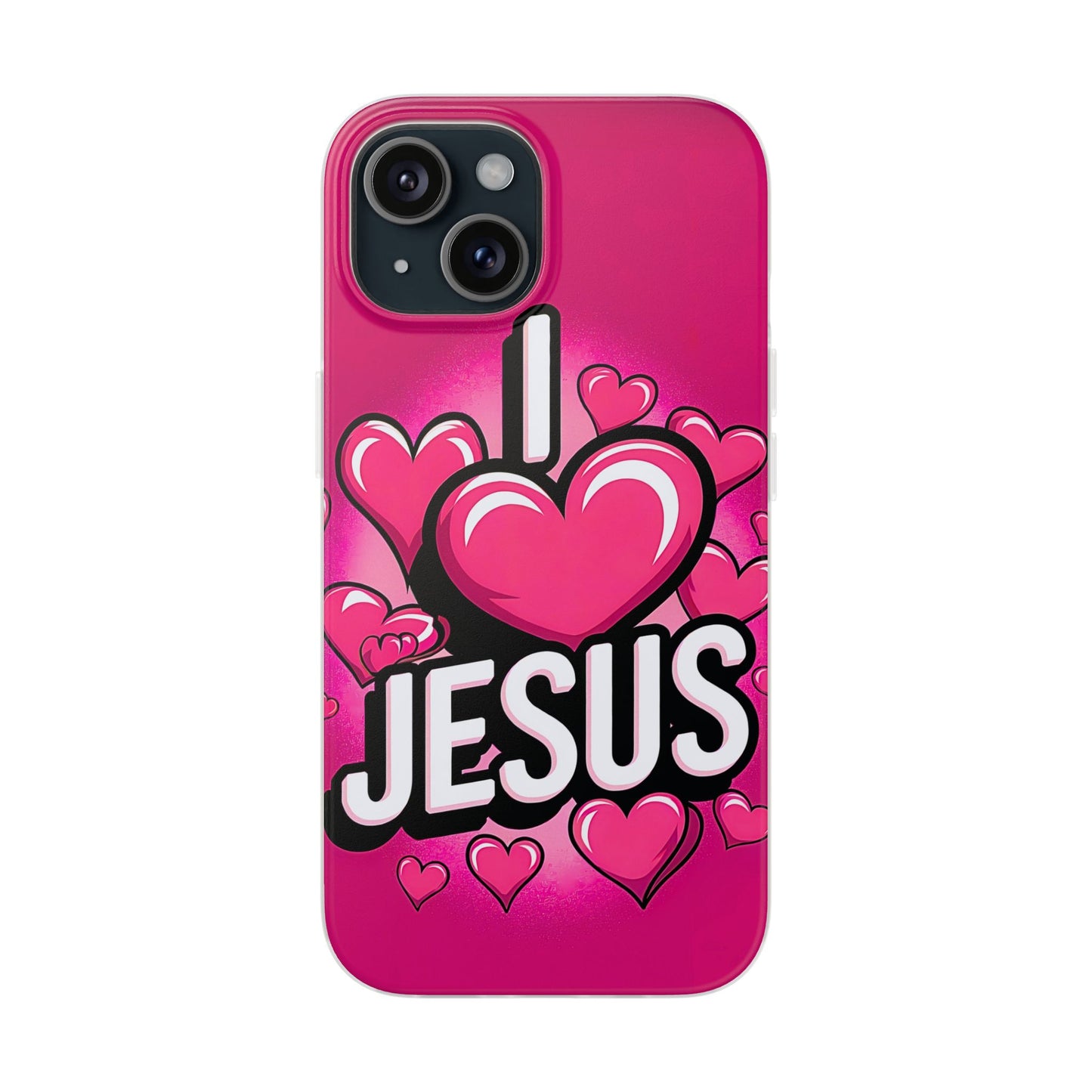 I Love Jesus Hearts iPhone Case