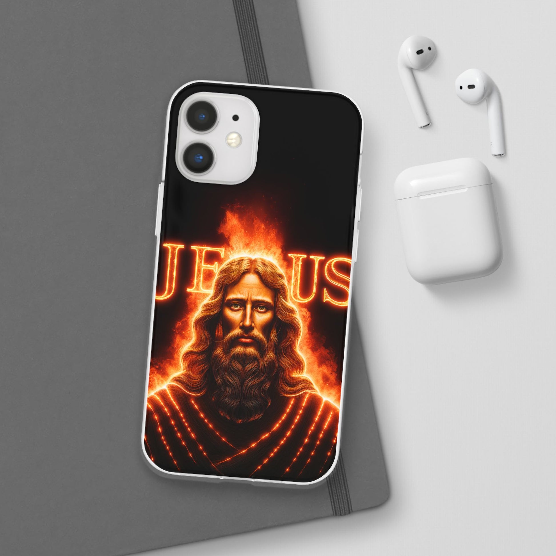 Flames of Jesus iPhone Case