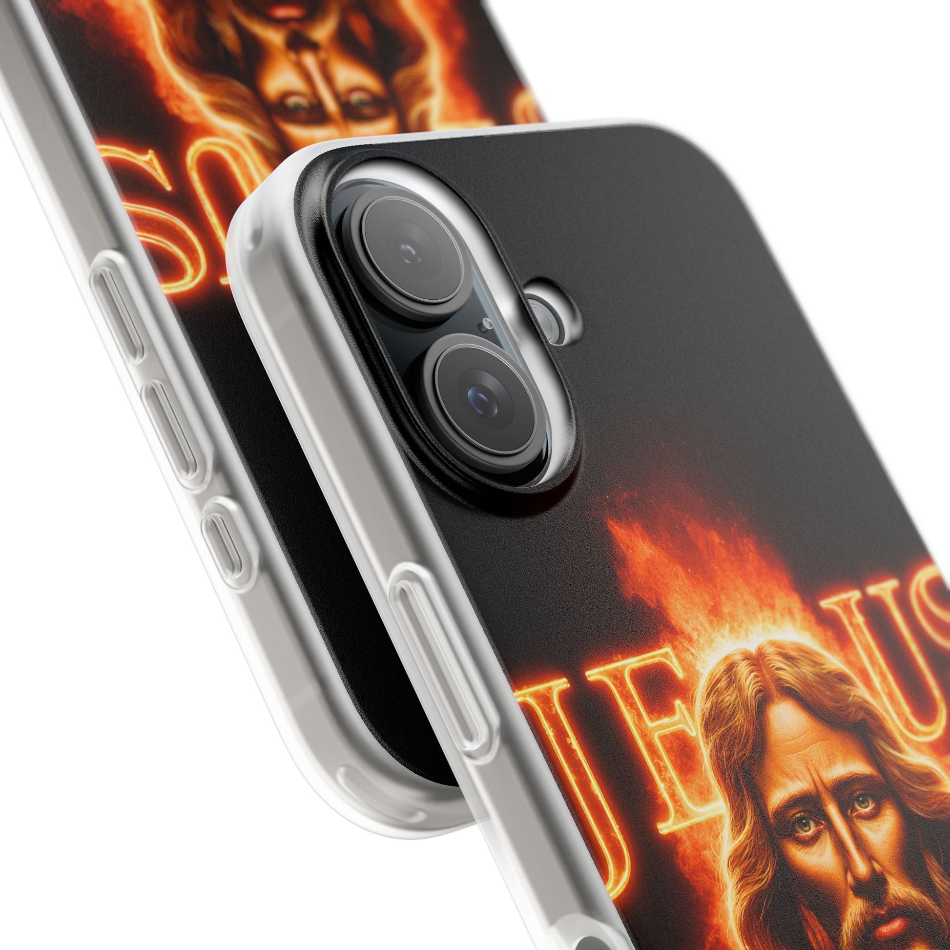 Flames of Jesus iPhone Case