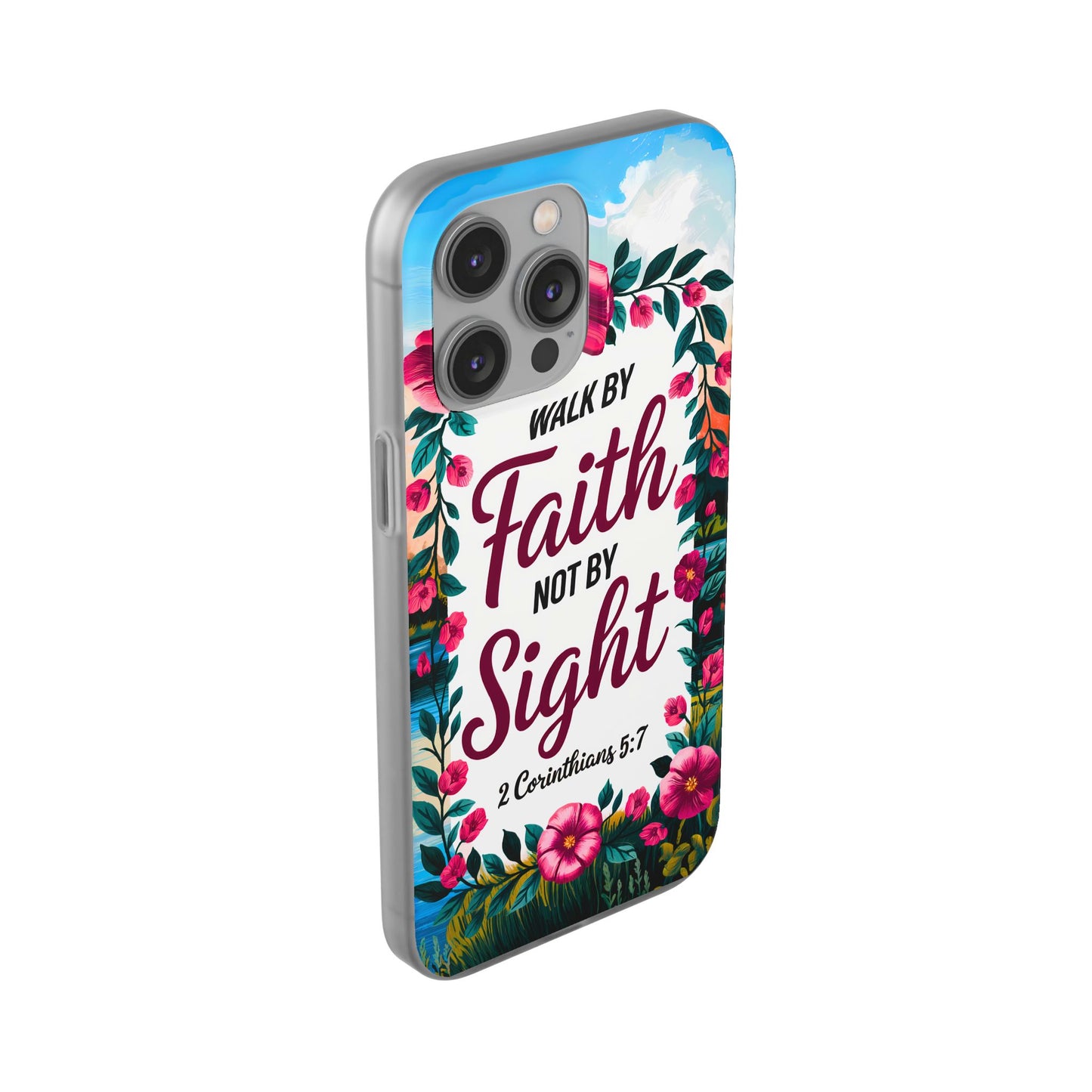 Walk by Faith Floral iPhone Case II