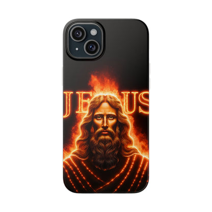 Flames of Jesus iPhone Case