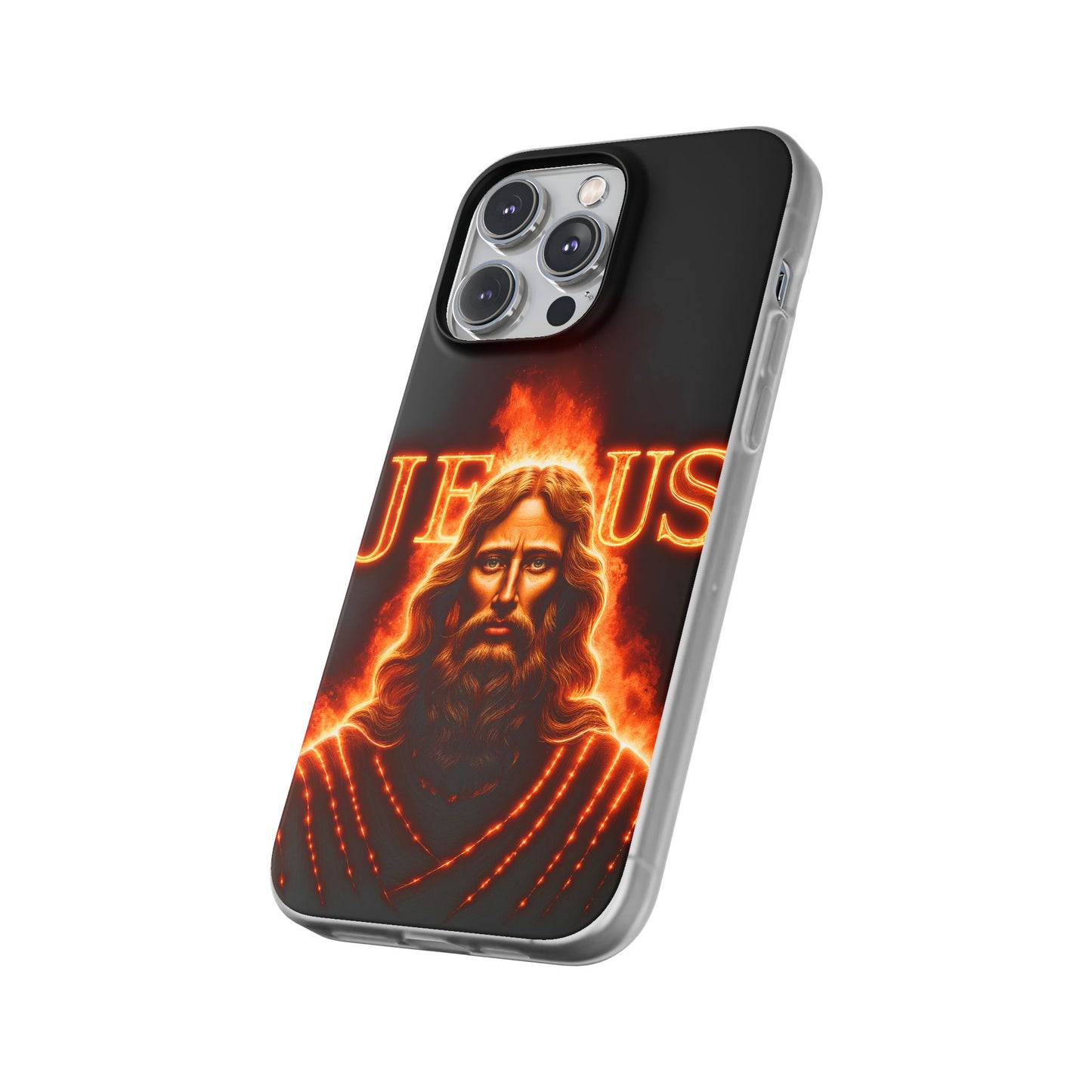 Flames of Jesus iPhone Case