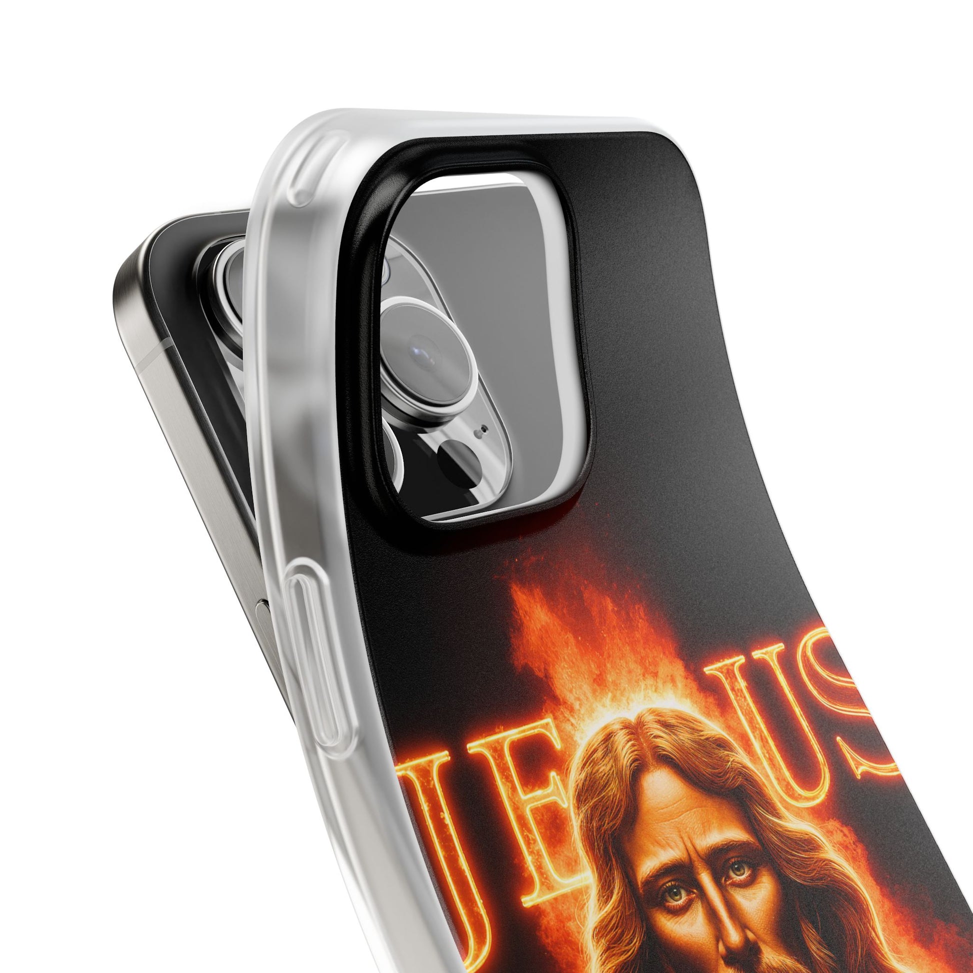 Flames of Jesus iPhone Case