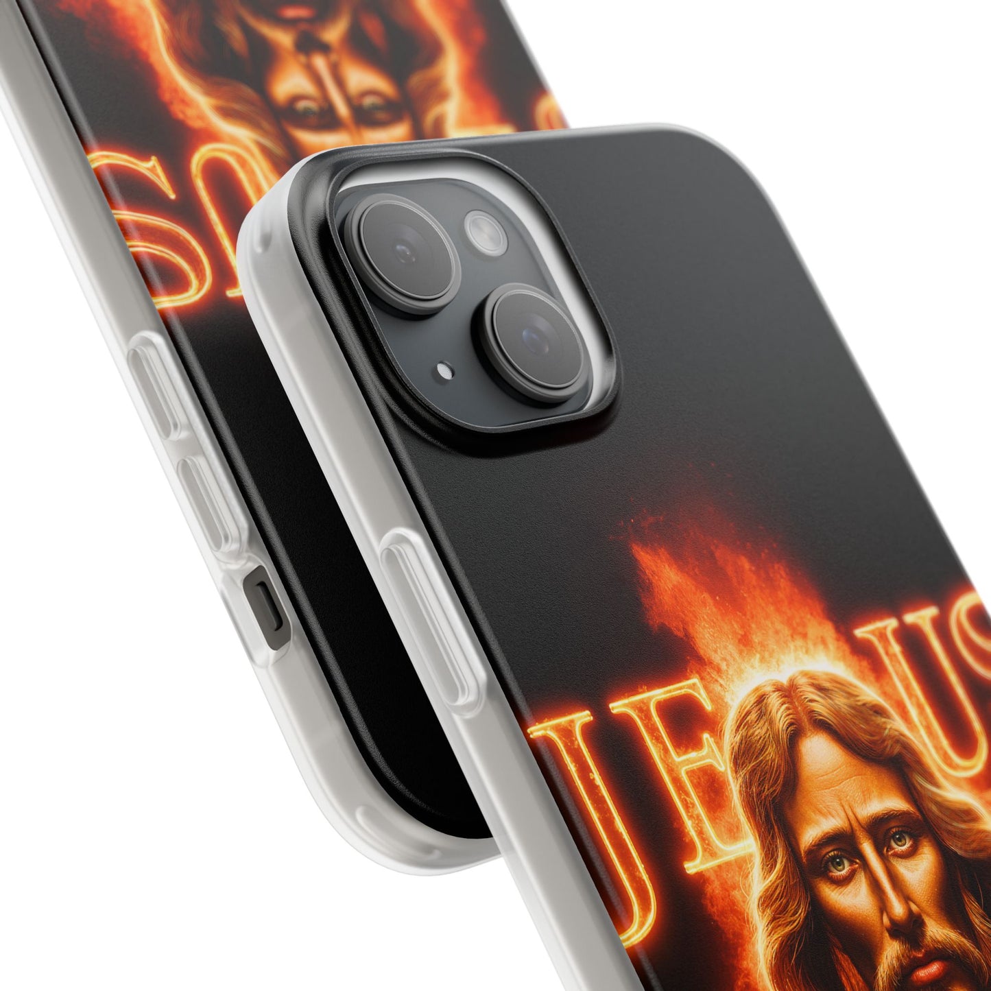 Flames of Jesus iPhone Case