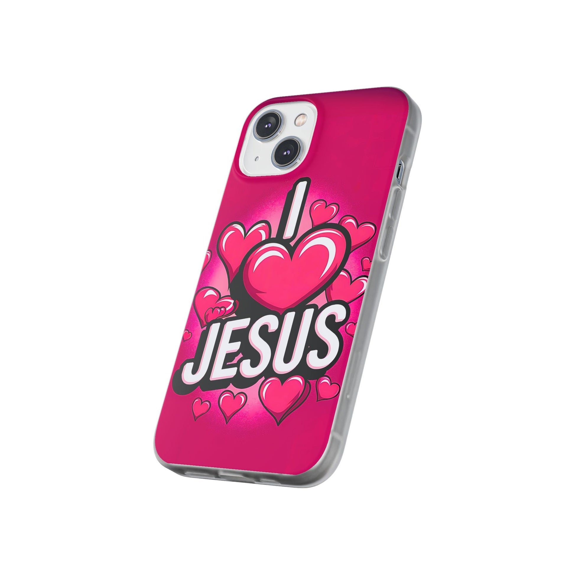 I Love Jesus Hearts iPhone Case