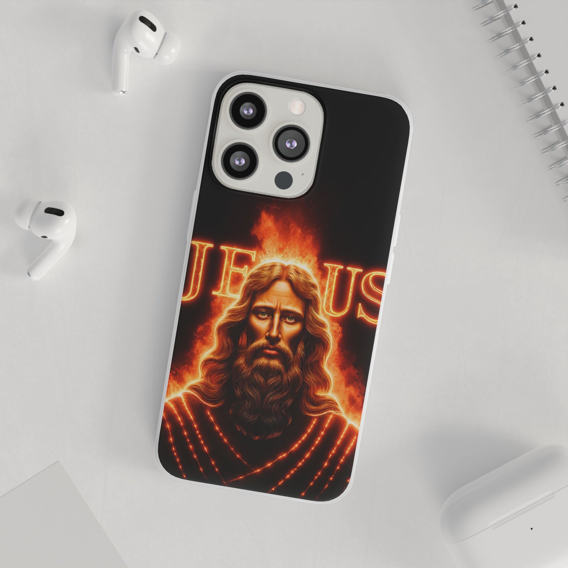 Flames of Jesus iPhone Case