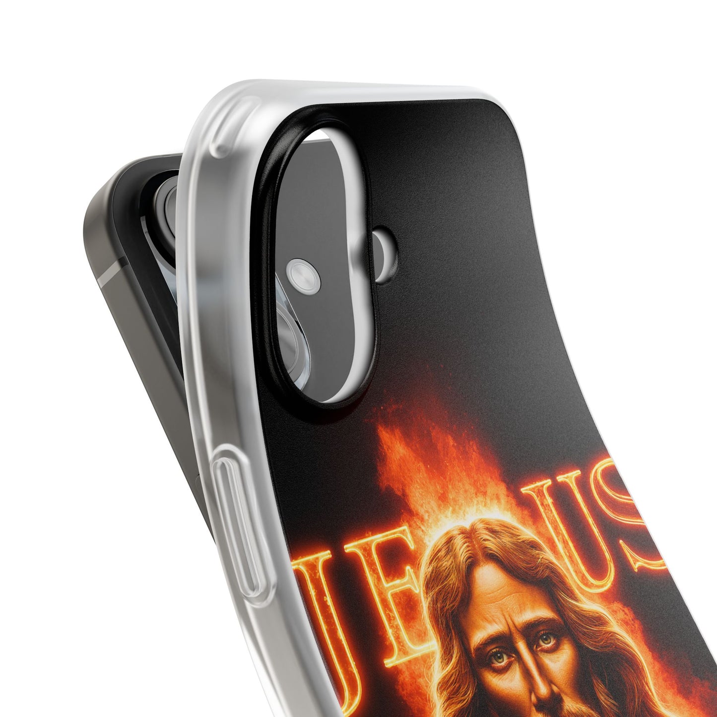 Flames of Jesus iPhone Case