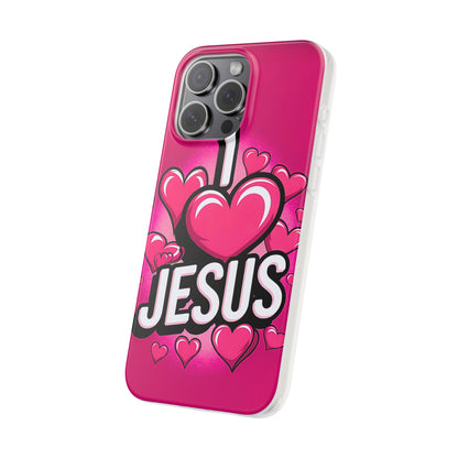 I Love Jesus Hearts iPhone Case