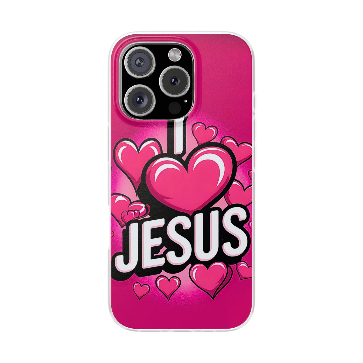 I Love Jesus Hearts iPhone Case