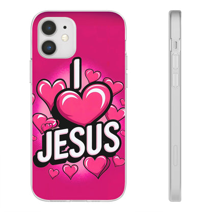 I Love Jesus Hearts iPhone Case