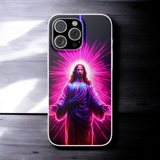 Neon Jesus Glory iPhone Case