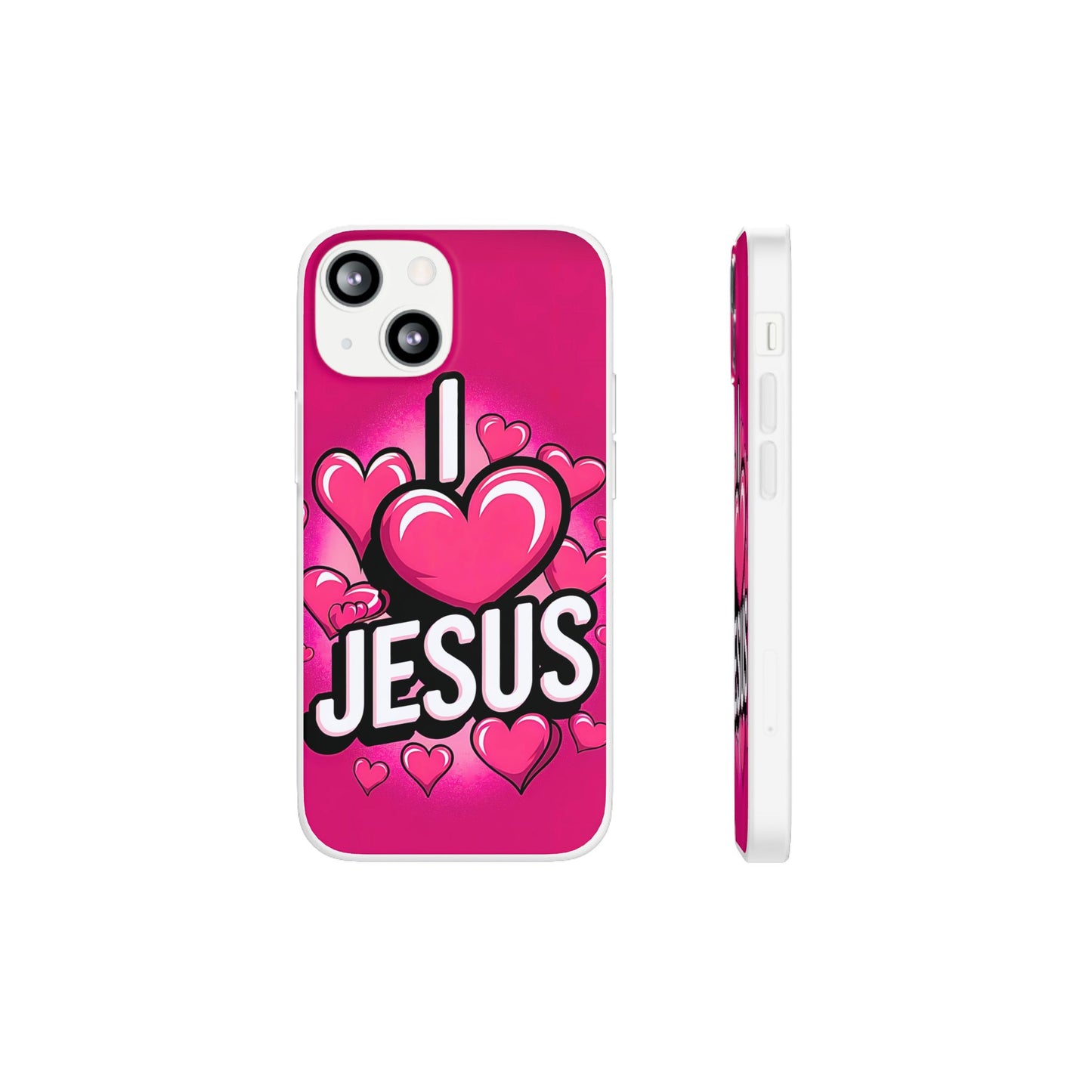 I Love Jesus Hearts iPhone Case