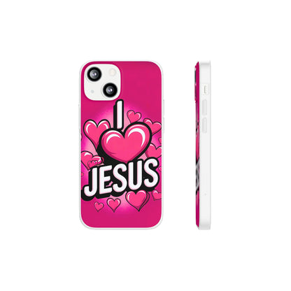 I Love Jesus Hearts iPhone Case