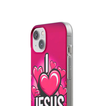 I Love Jesus Hearts iPhone Case