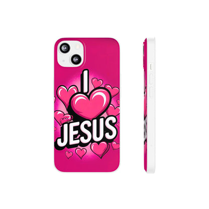 I Love Jesus Hearts iPhone Case