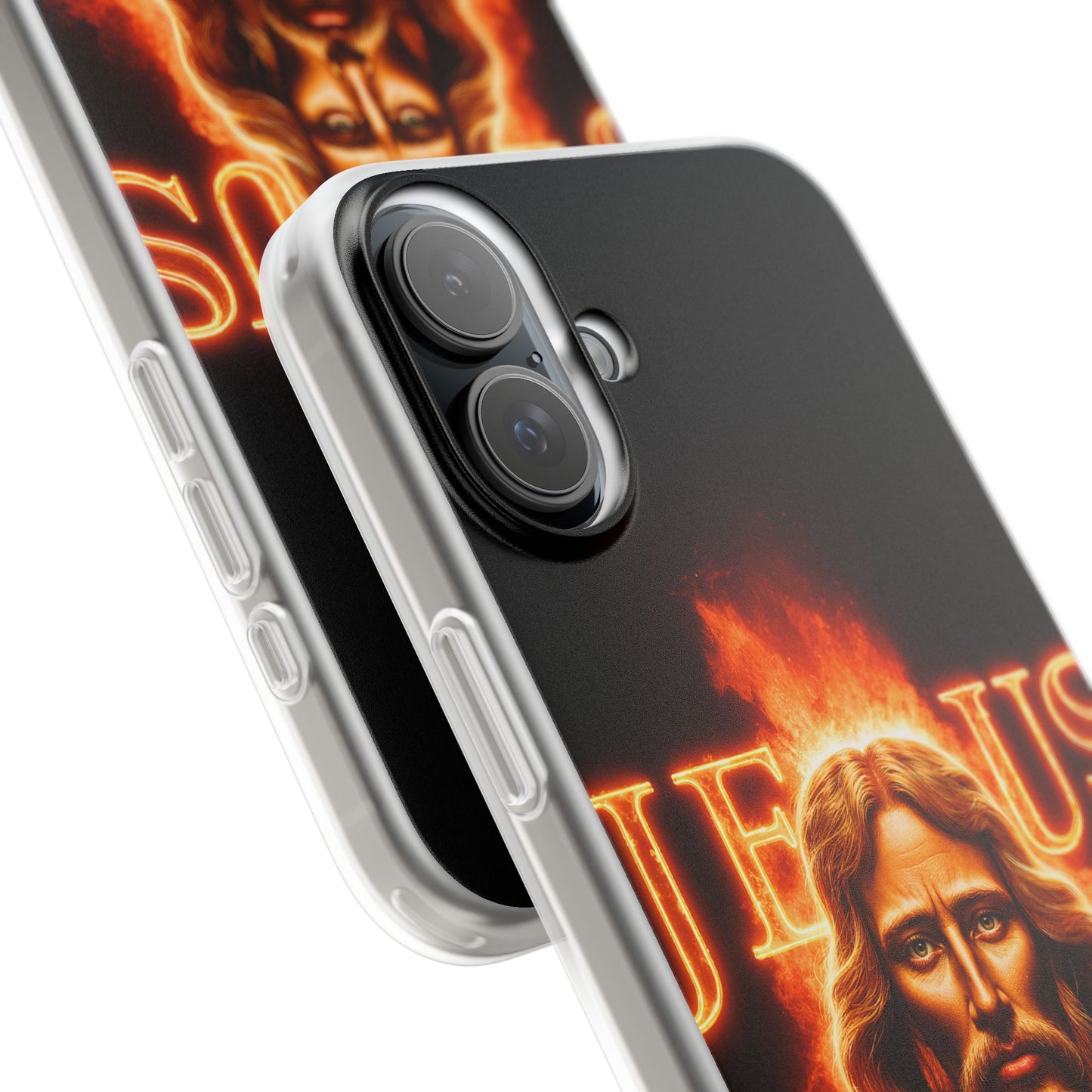 Flames of Jesus iPhone Case