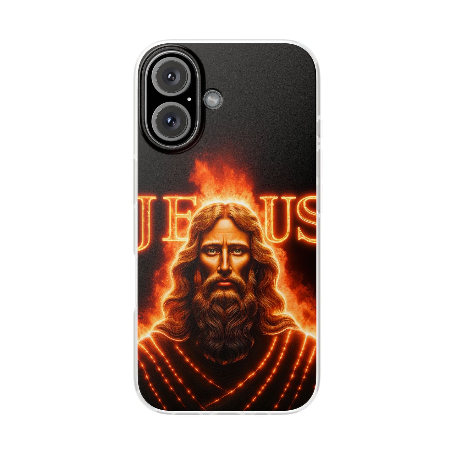 Flames of Jesus iPhone Case