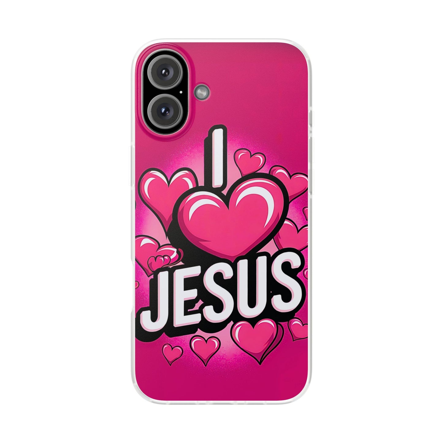 I Love Jesus Hearts iPhone Case