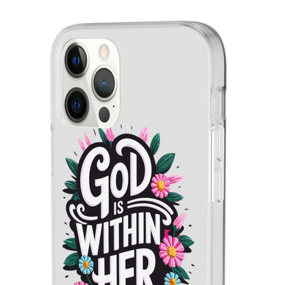 God is Within Her iPhone Case Transparent