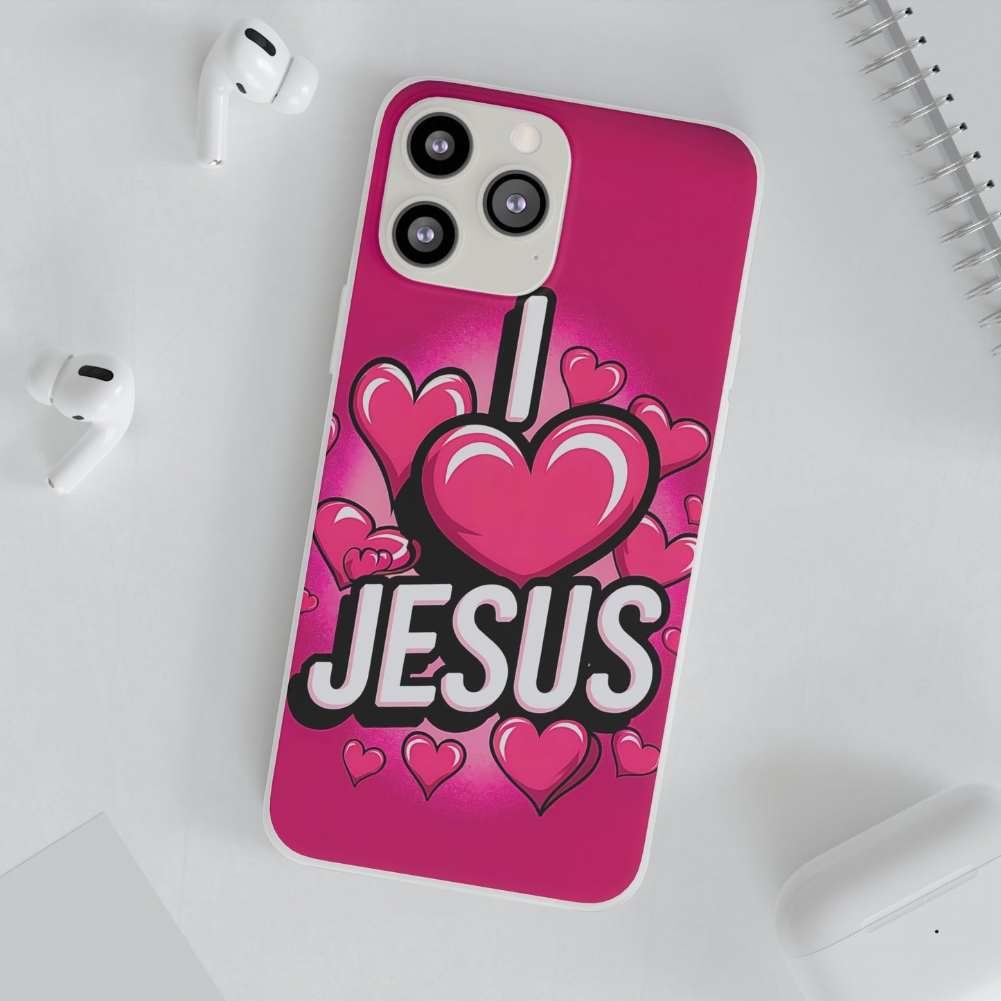 I Love Jesus Hearts iPhone Case