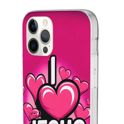 I Love Jesus Hearts iPhone Case