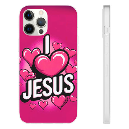 I Love Jesus Hearts iPhone Case