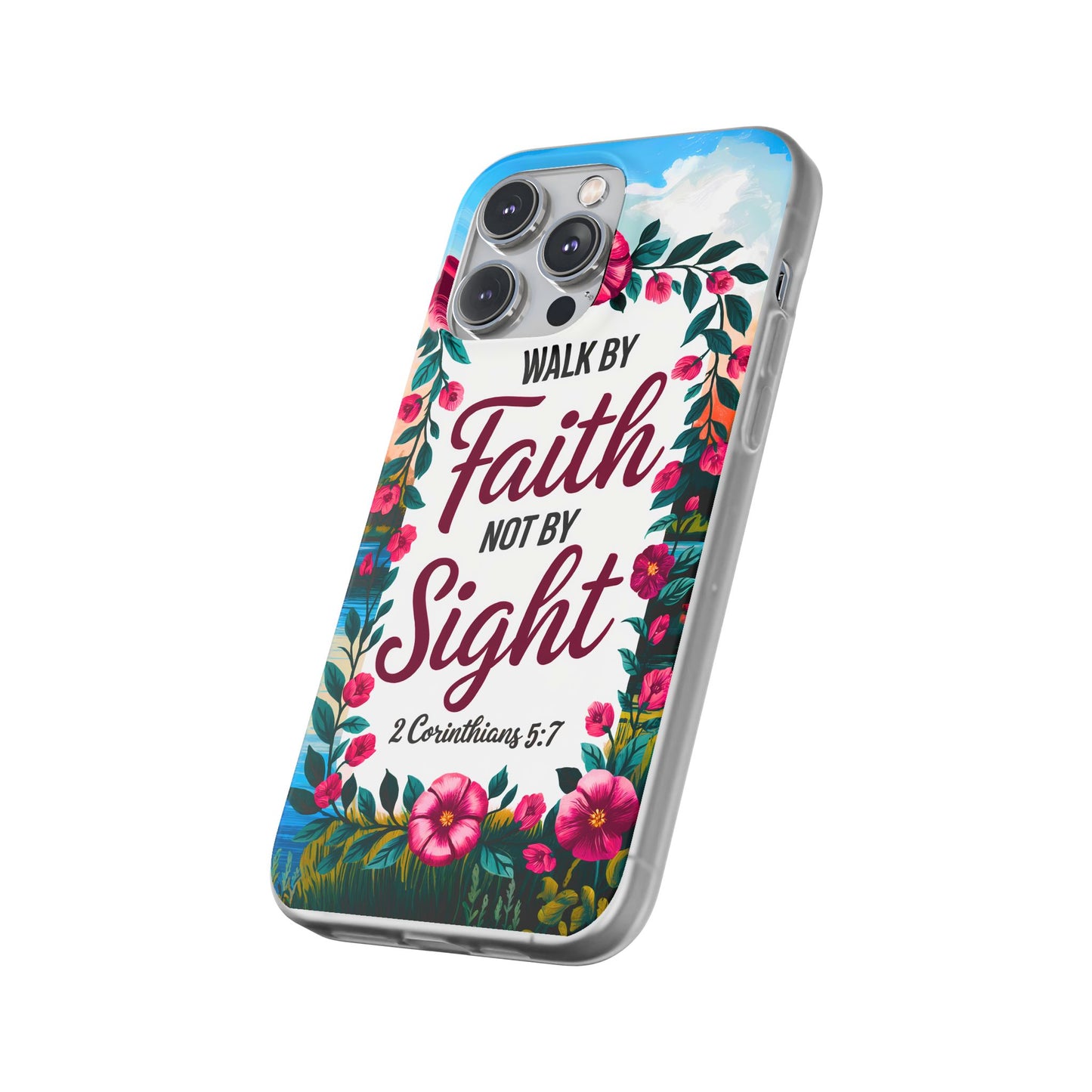 Walk by Faith Floral iPhone Case II