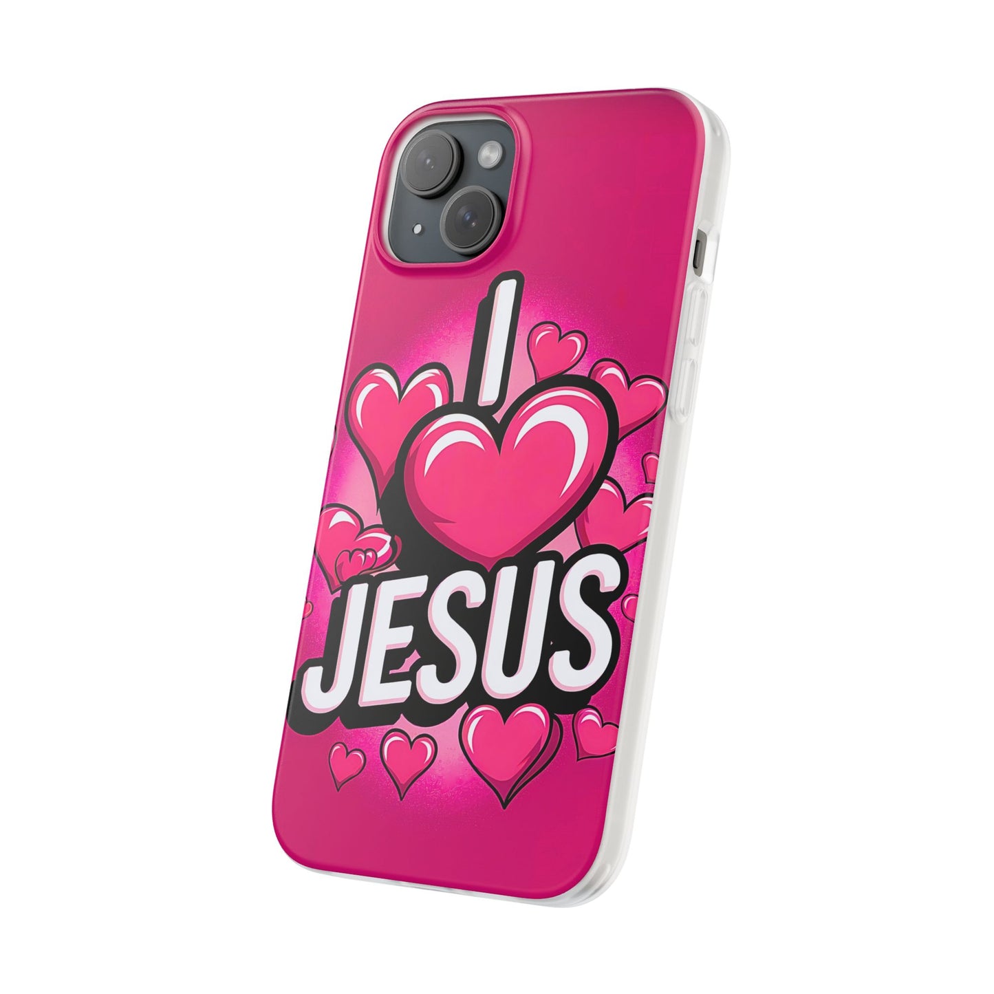 I Love Jesus Hearts iPhone Case