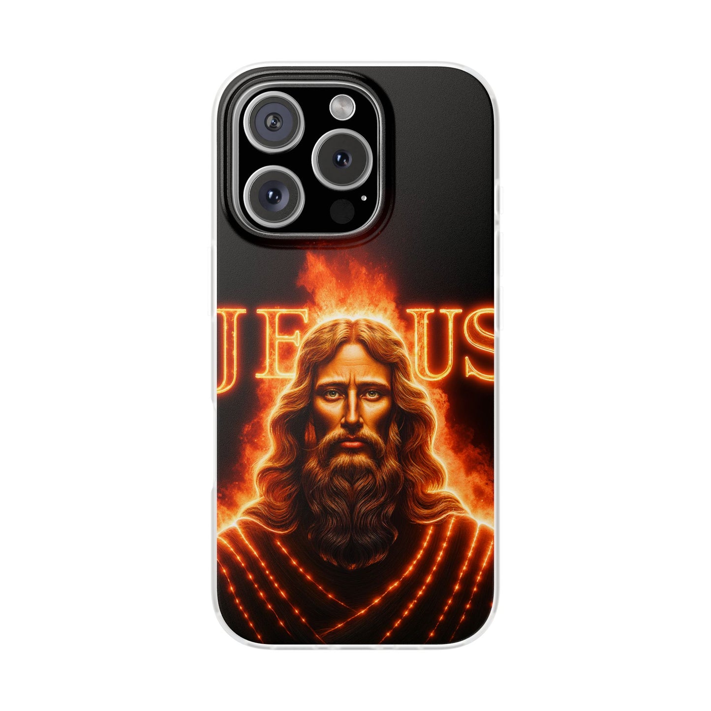 Flames of Jesus iPhone Case