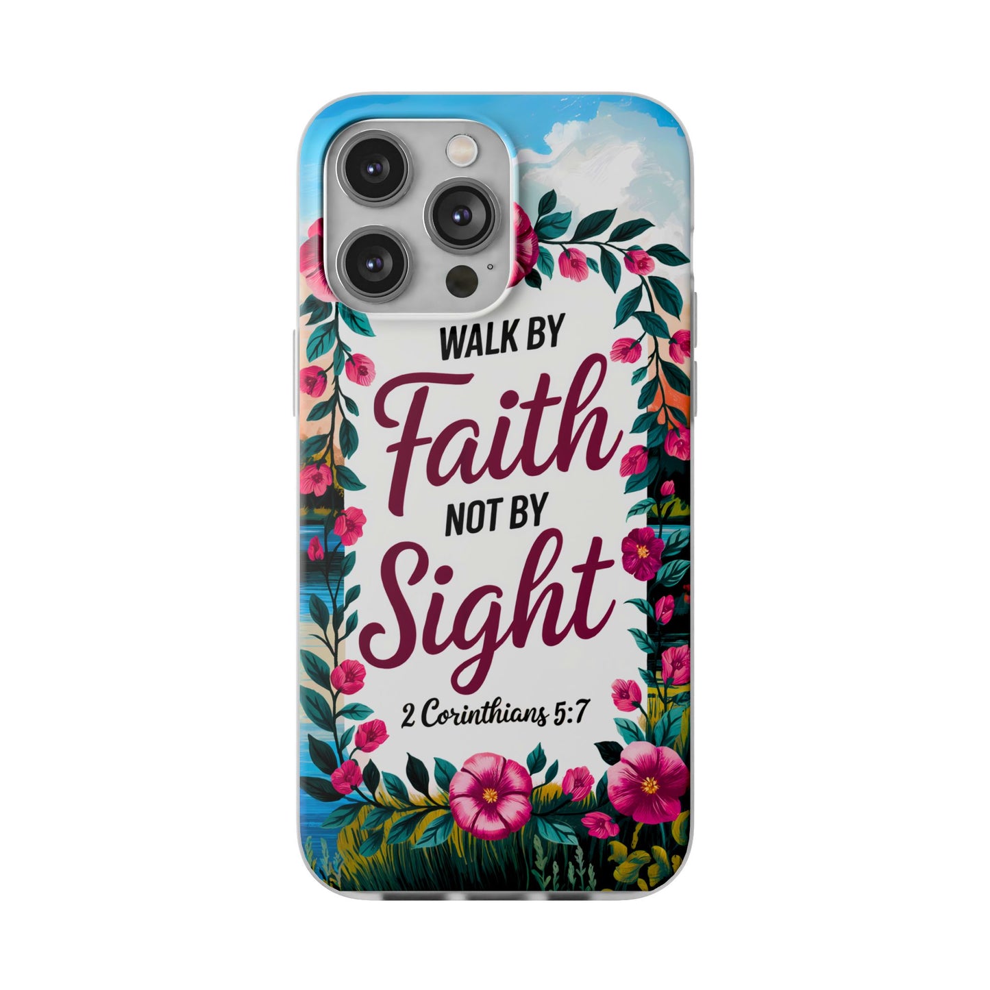 Walk by Faith Floral iPhone Case II