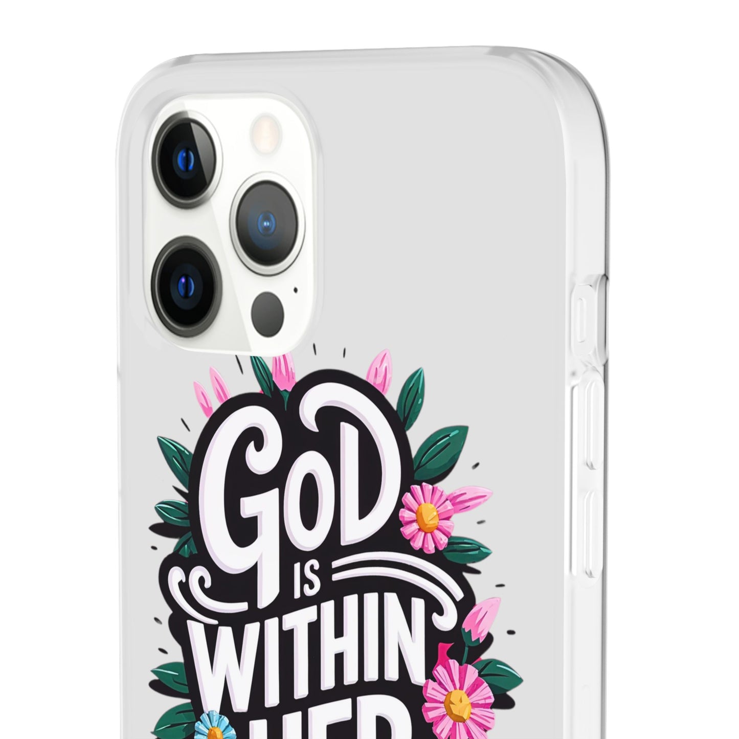 God is Within Her iPhone Case Transparent