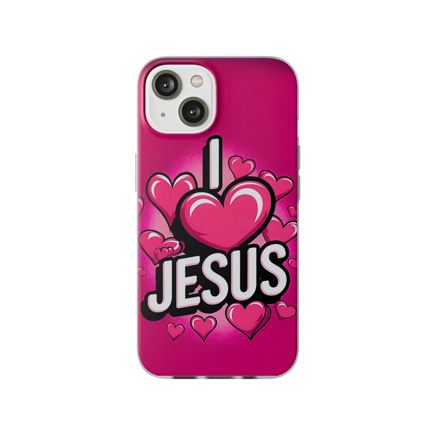 I Love Jesus Hearts iPhone Case