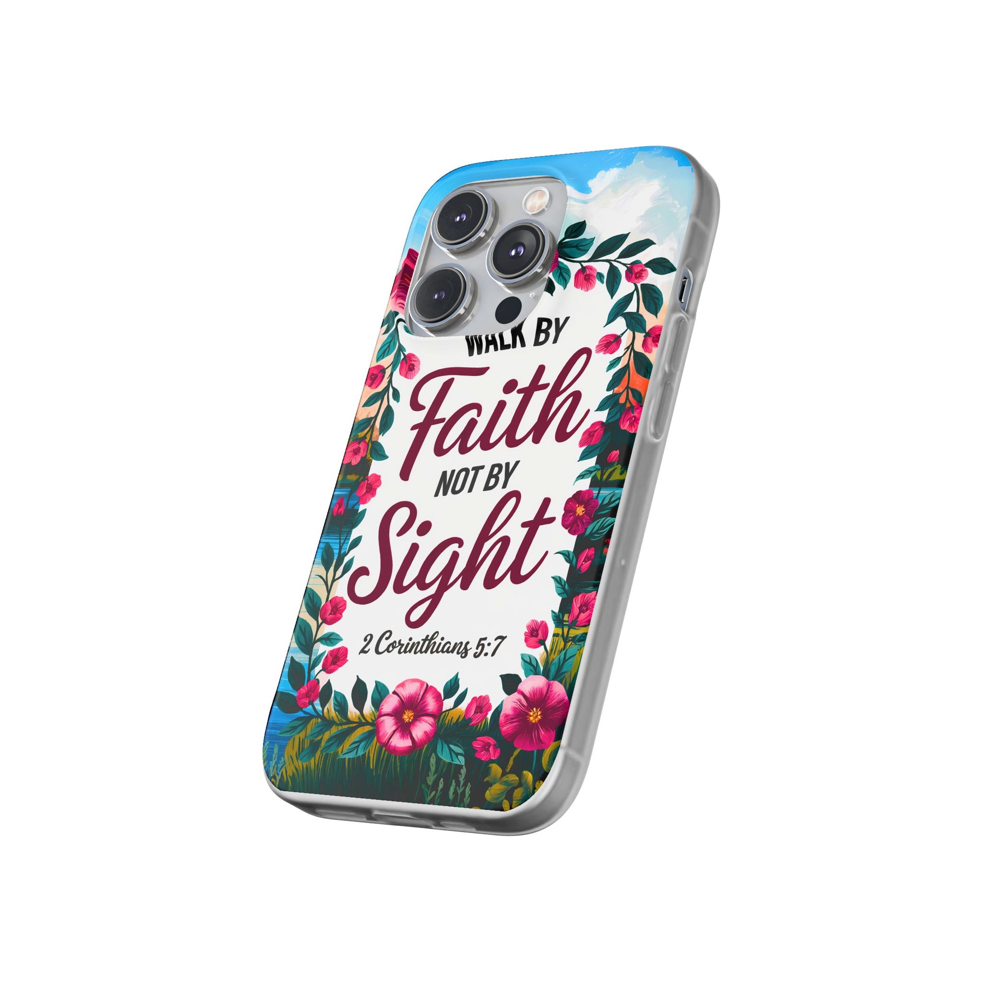 Walk by Faith Floral iPhone Case II