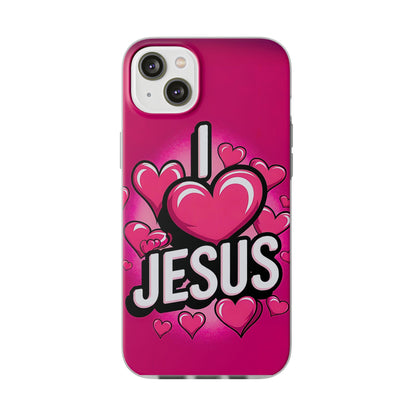 I Love Jesus Hearts iPhone Case