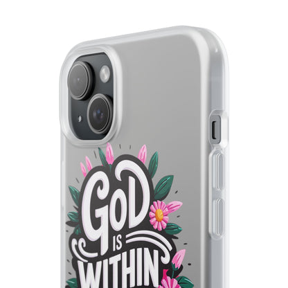 God is Within Her iPhone Case Transparent