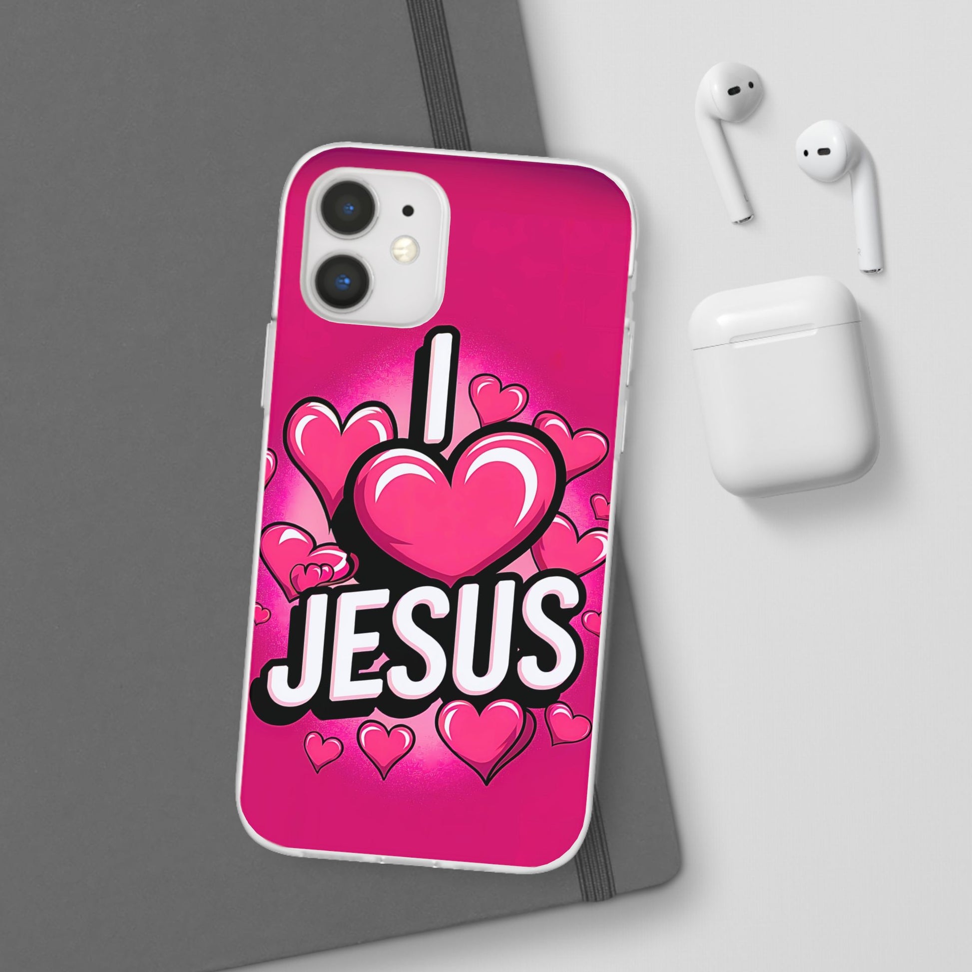 I Love Jesus Hearts iPhone Case